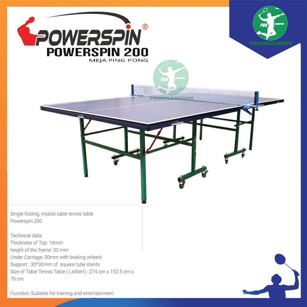 Power Spin 200 / Powerspin 200 Meja Ping Pong Tenis Meja Original