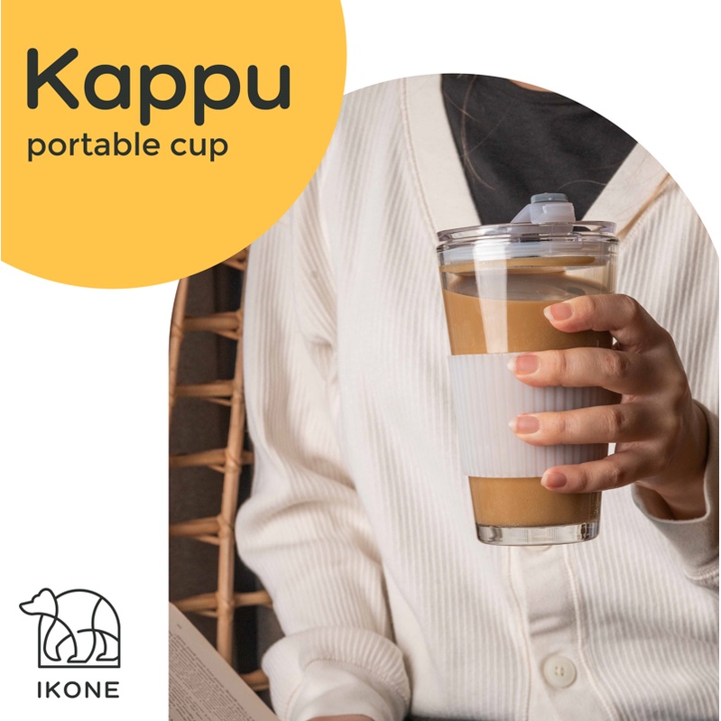 【IKONE】KAPPU Botol Minum Water Bottle Cup Takeaway Cup Cangkir Kopi Coffee Aesthetic Estetik bottle Tumblr Coffee Bottle Gelas Botol Bawa Bekal Mug Jug Cup Take away Starbucks Cup