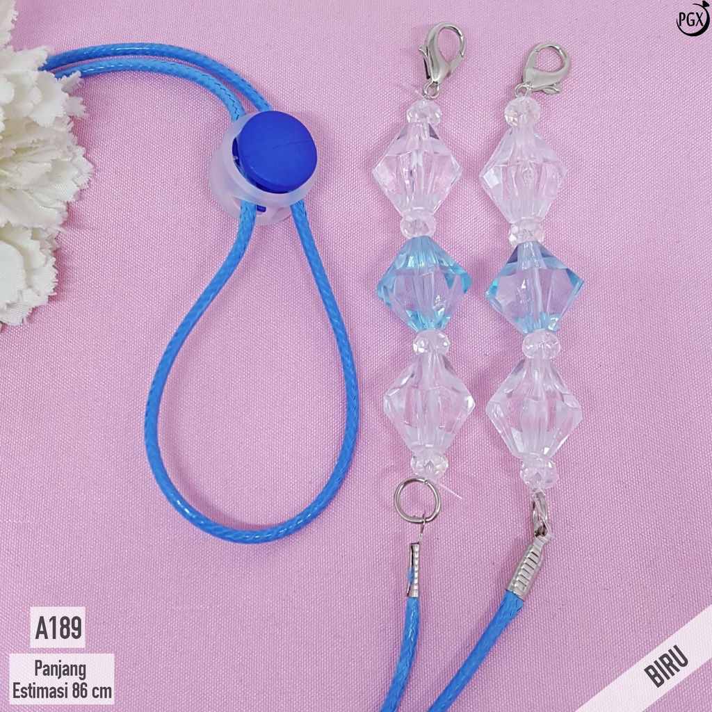 PGX Strap Masker - Tali Masker - Kalung Masker Mute Kristal Kaca Berkilau Aksesoris Fashion A189