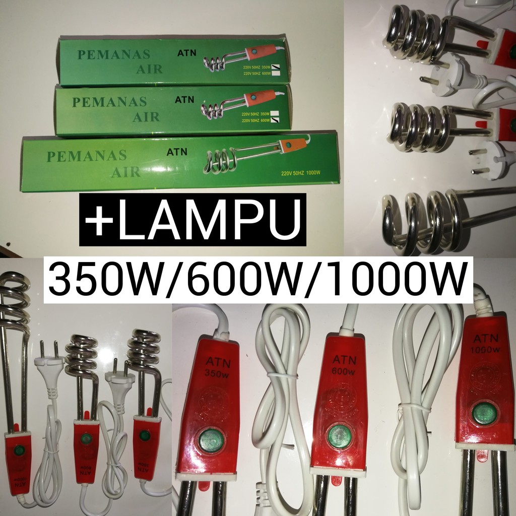 COD-Elemen Pemanas Air/ Water Heater/Coffee Maker ATN 350WATT/600WATT/1000WATT +LAMPU Image 4