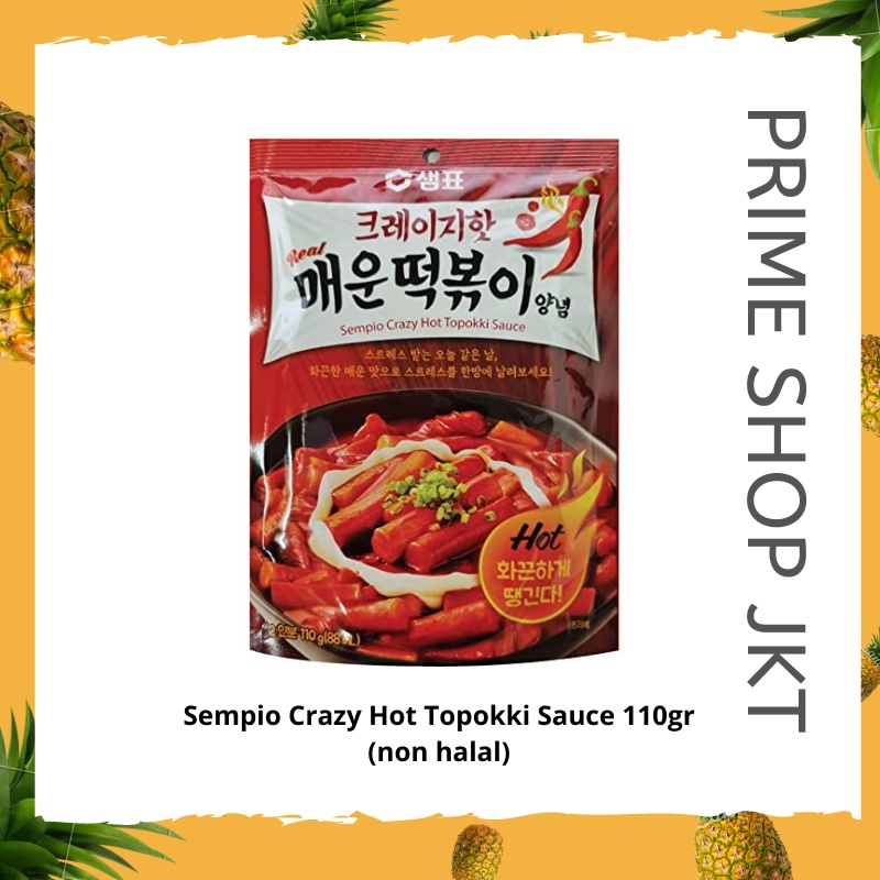 

Sempio Crazy Hot Topokki Sauce 110gr Saus Bumbu Topokki Pedas