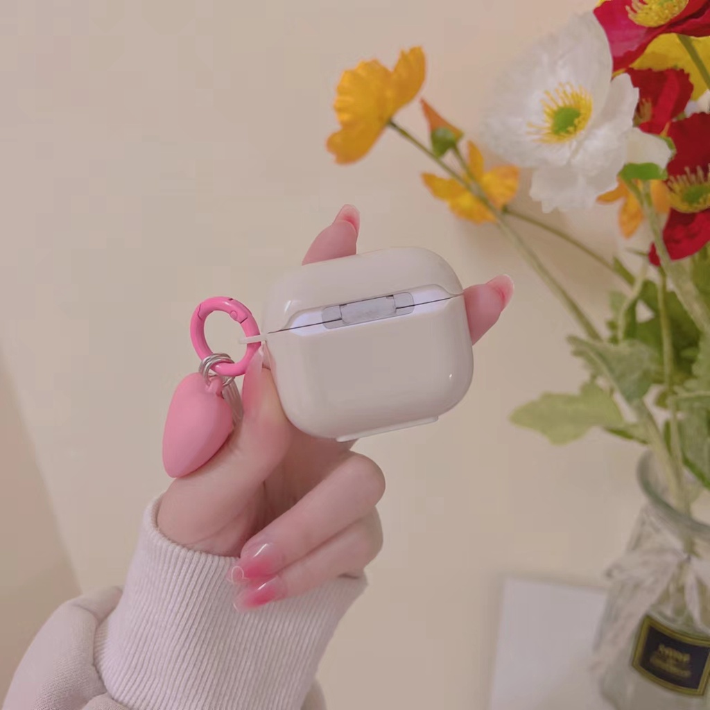 Case Pelindung AirPods 1 / 2 Pro Gen 3 Motif Hati Warna Pink