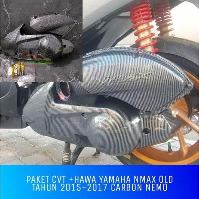 COVER CVT NMAX LAMA + TUTUP HAWA FILTER SEPAKET TAHUN 2015 2016 -2019 shopun21 dijamin