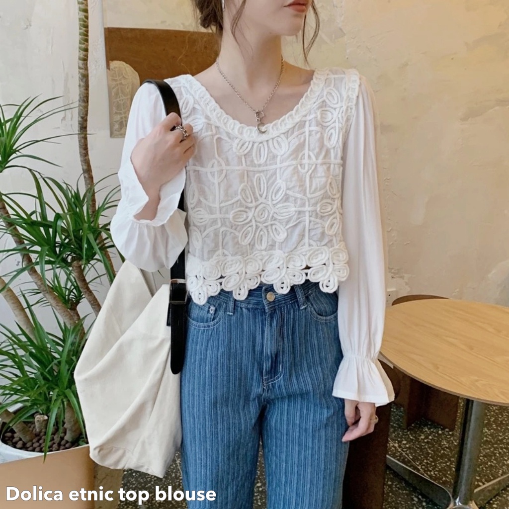 Dolica etnic top blouse -Thejancloths