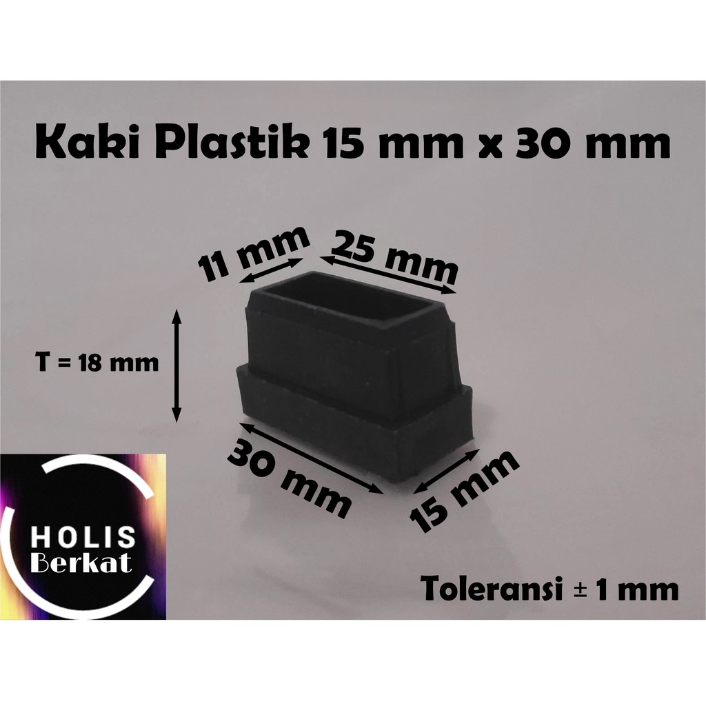 Kaki Plastik Hollow untuk Alas Meja &amp; Kursi 15 mm x 30 mm