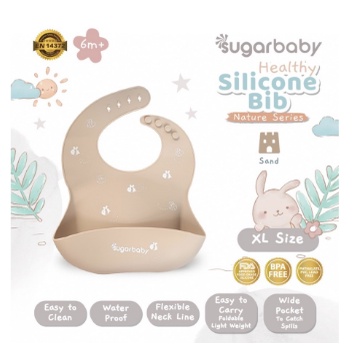 Sugar Baby Healthy Silicone Bib Nature Series - Celemek Bayi