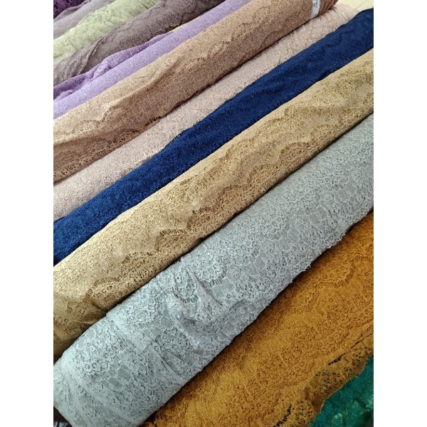 Kain Brukat RENDA/Katun Tebal/Harga Per 1/2(0.5)mtr