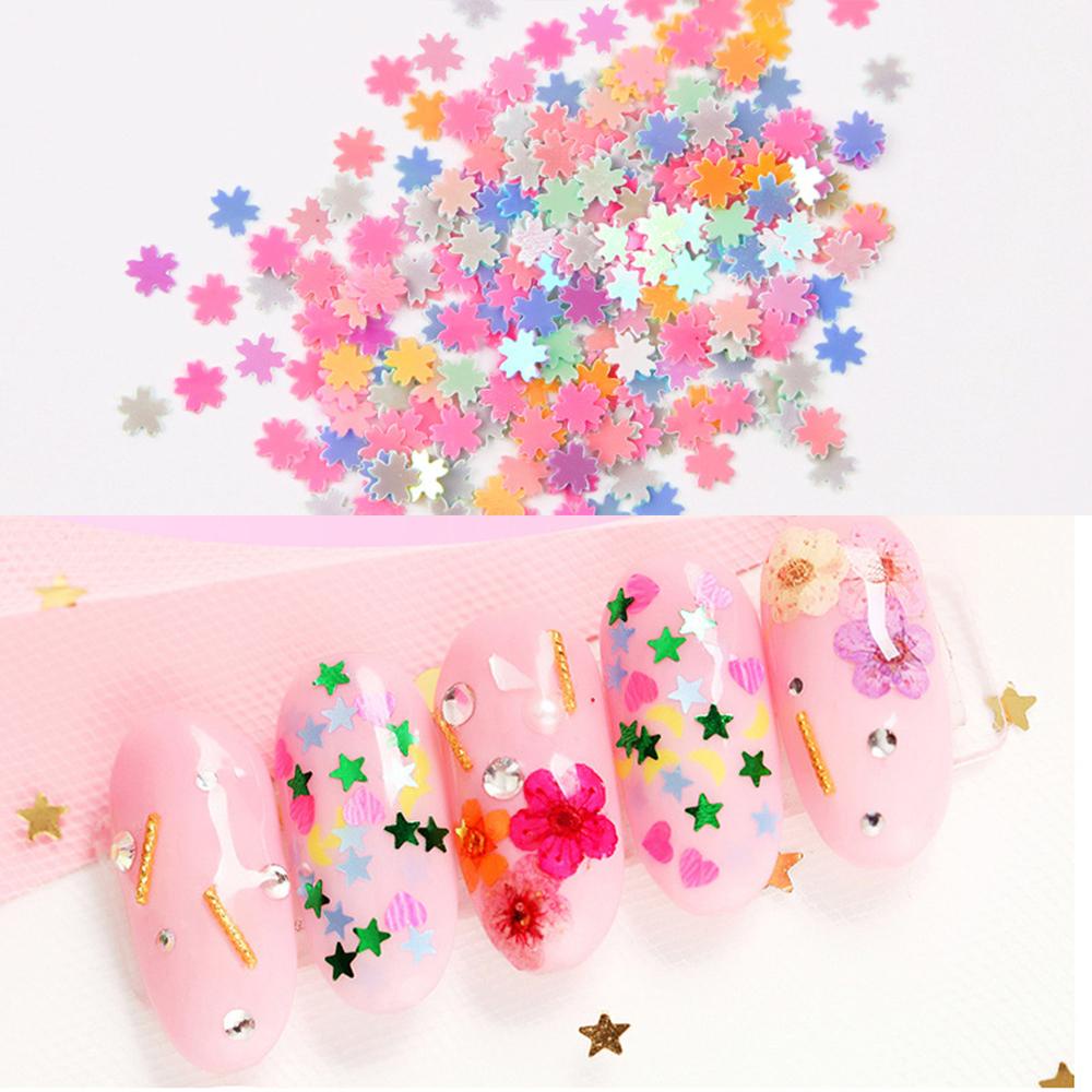 Mxbeauty Payet Kuku Bintang Warna-Warni Hati Kupu-Kupu DIY Acrylic Nail Art Manicure