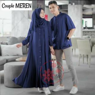 MEREN Paket Setelan Baju  Muslim Couple Pria  Wanita Set 