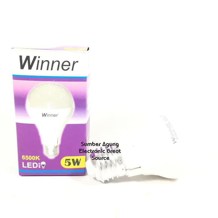 Bolam Lampu LED 5W Winner 6500K Terang Cahaya Putih Berkualitas