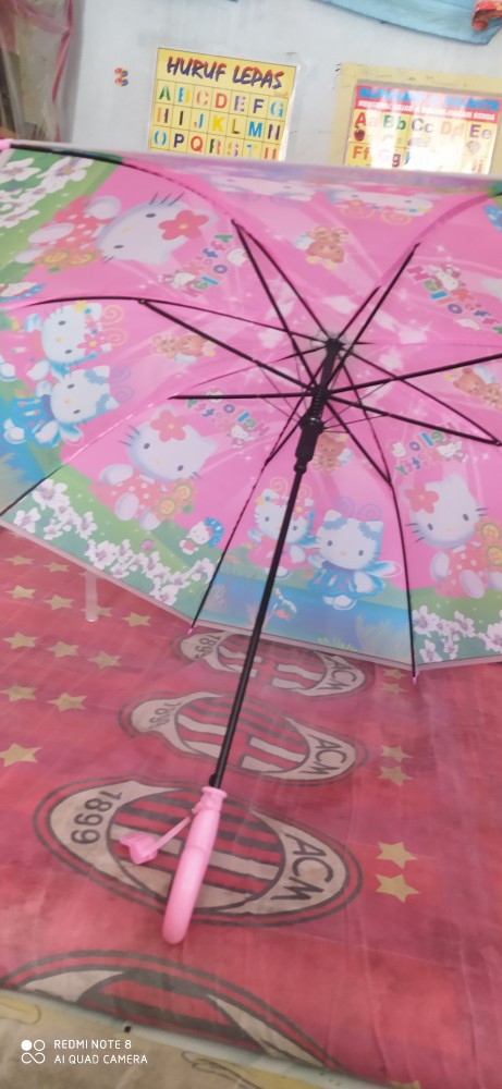 Payung Anak Karakter 8 Sisi Bahan Pvc Merk Osaka