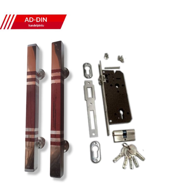 Gagang pintu rumah minimalis pegangan pintu rumah 1 set body kunci pintu  25 cm