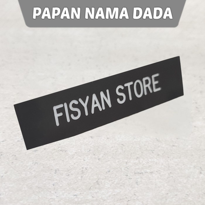 Papan Nama PDH TNI/POLRI | Nametag Dada Hitam Doff Full