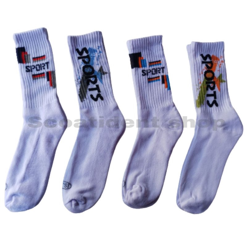 KAOS KAKI PANJANG OLAHRAGA/SPORT SEBETIS MOTIF RANDOM