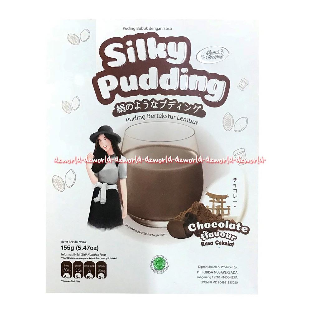 Silky Pudding 115gr Taro Avocado Chocolate Bubble Gum Flavour Rasa Talas Ungu Puding Instan