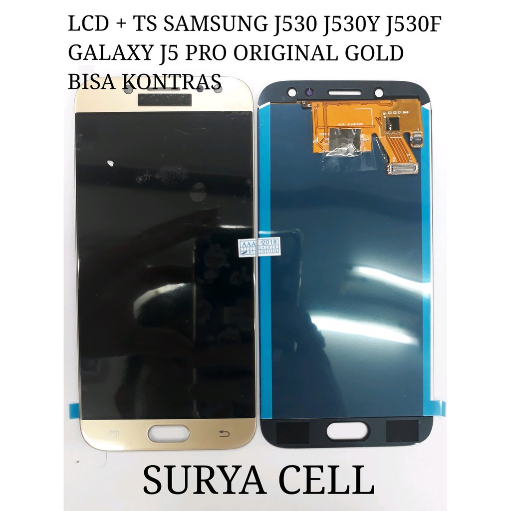 LCD TOUCHSCREEN SAMSUNG J530 J530Y J530F GALAXY J5 PRO ORIGINAL GOLD BISA KONTRAS