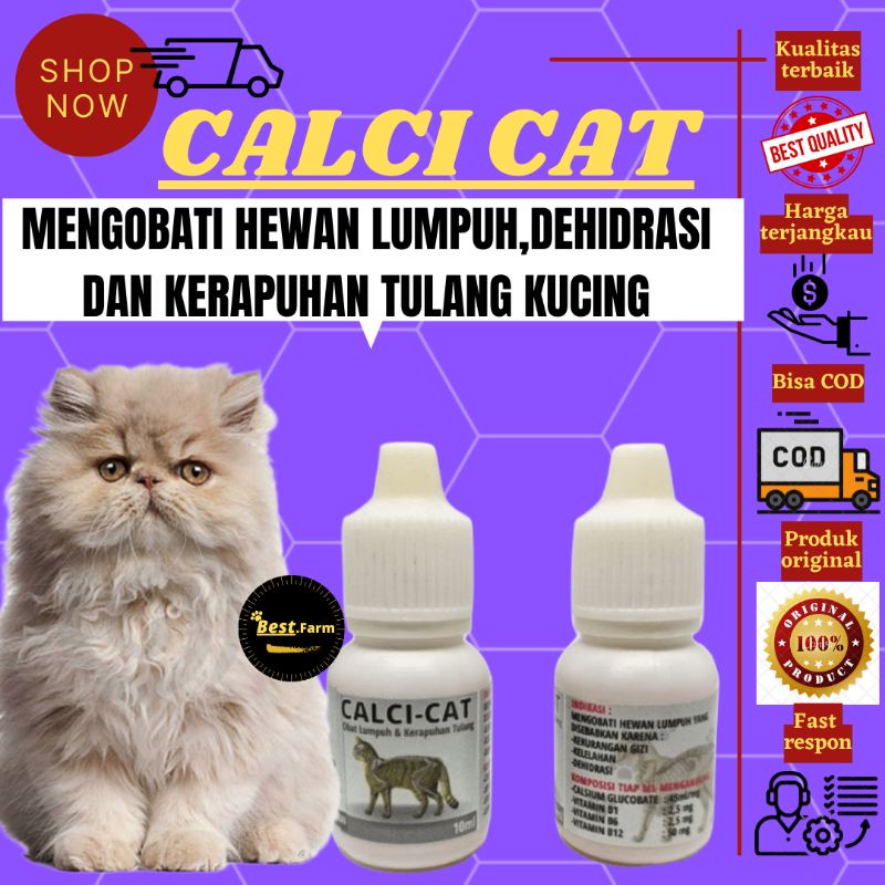 OBAT KEJANG OBAT LUMPUH KUCING DEHIDRASI KERAPUHAN TULANG KUCING BEST FARM