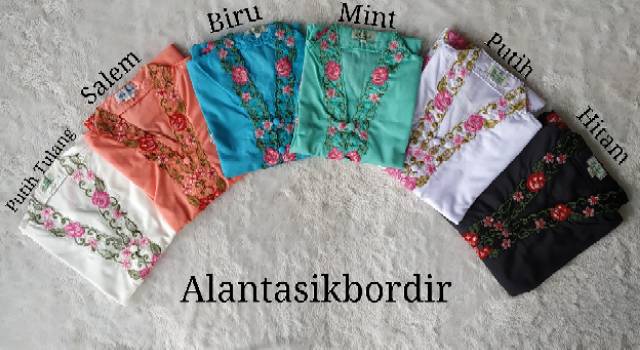 Alantasik - Atasan kebaya bordir WARNA alantasik modern wisuda kantor kerja SULAM kebaya encim wrana R24 R27