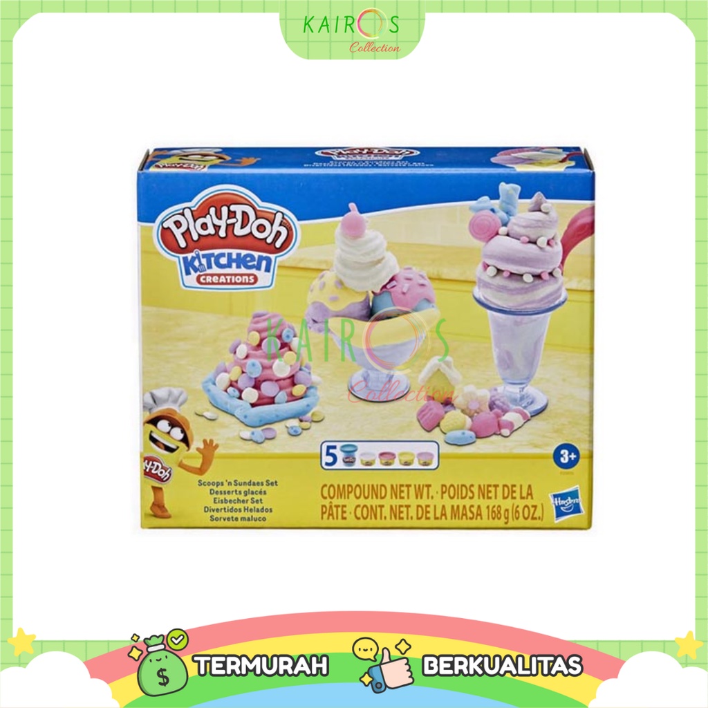 Playdoh Kitchen Creations Scoops n Sundaes Set