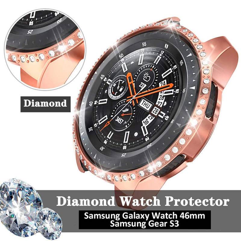 Case Cover Kristal Berlian Imitasi Bumper Untuk Samsung Galaxy Watch 3 4 Classic 40mm 41mm 42mm 44mm 45mm 46mm Samsung Galaxy Active 2 40mm 44mm Gear S3