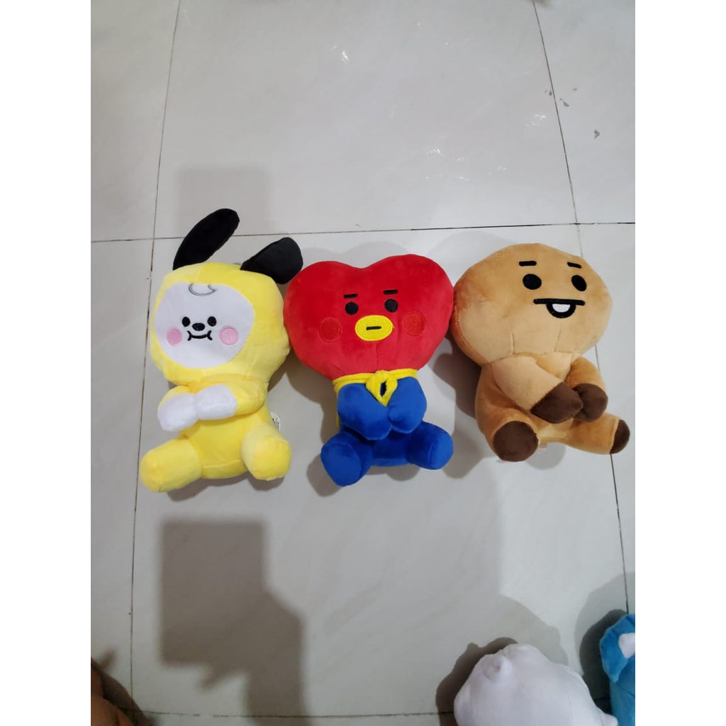 Boneka BTS Baby Cute Sitting BT21 Unofficial Murah Berkualitas Bahan Yelvo Halus Berkualitas