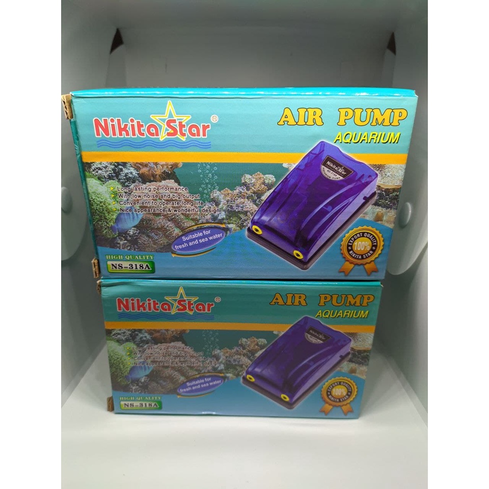 Nikita Star Pompa Udara Aquarium Akuarium Aerator Nikita Star 2 Lobang NS-318A NS 318A NS318