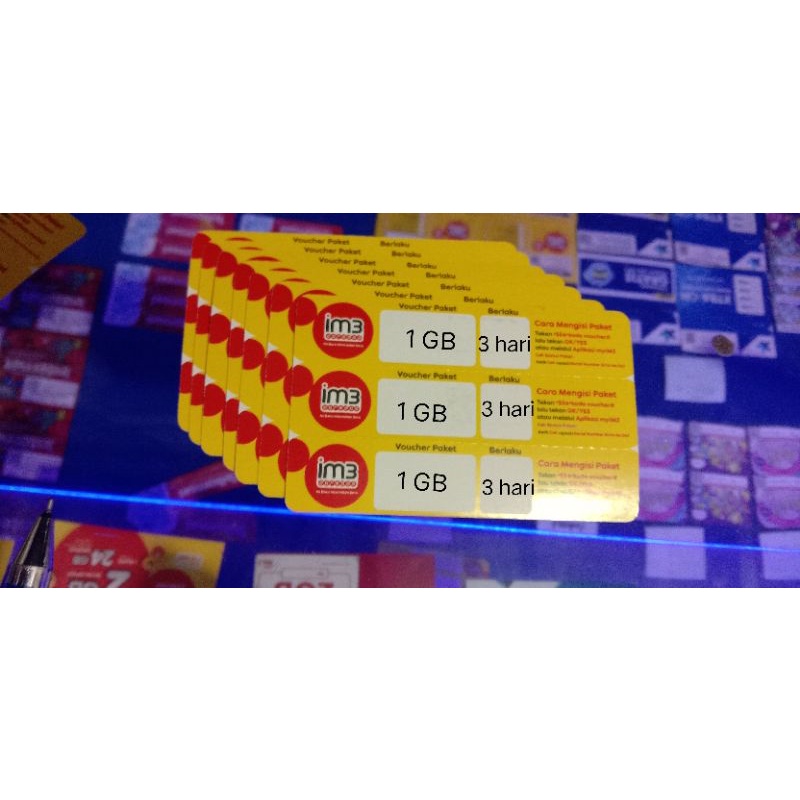 voucher Indosat 1GB 3hari