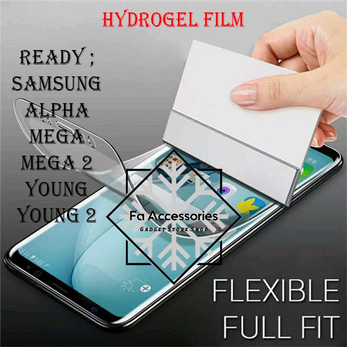 FA ANTI GORES JELLY HYDROGEL SAMSUNG GALAXY ALPHA MEGA 2 YOUNG 2 FAME GT6810 FULL SCREEN PROTECTOR GUARD SHOCK