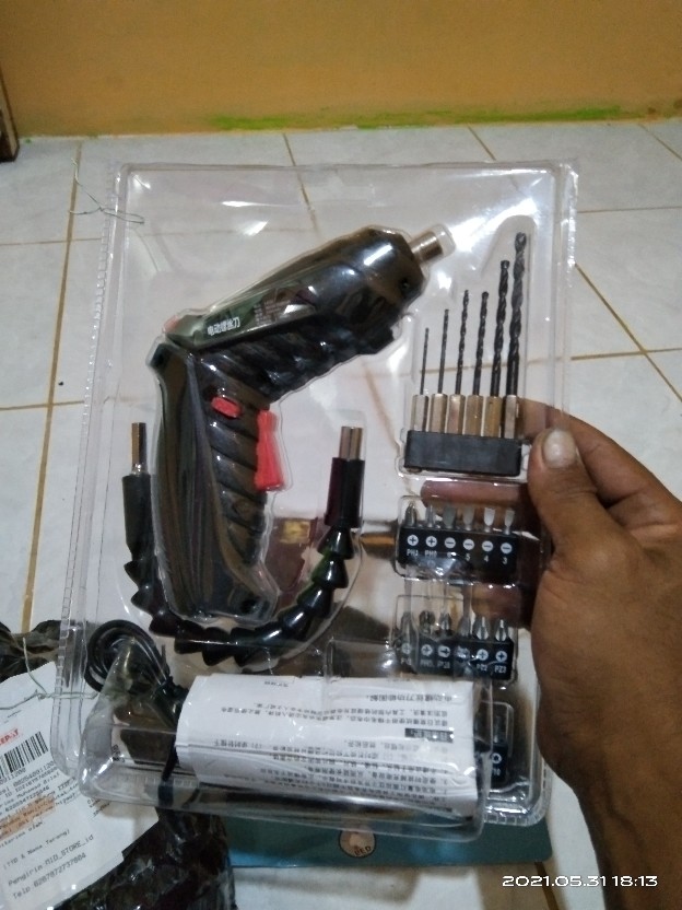 Bor Cas Cordless Bor Tangan Baterai Set Terjangkau