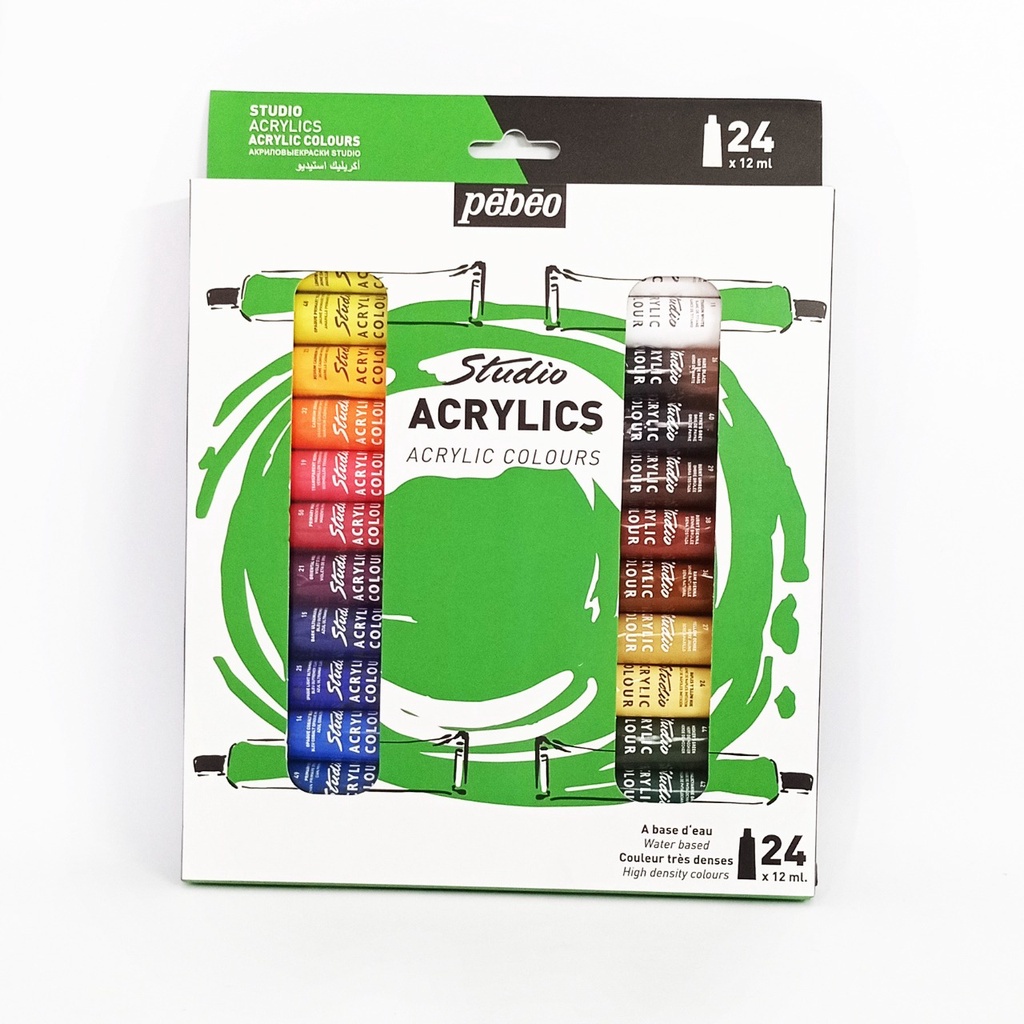 

Cat Akrilik Pebeo Studio Acrylic Paint 24x12ml Tube Set