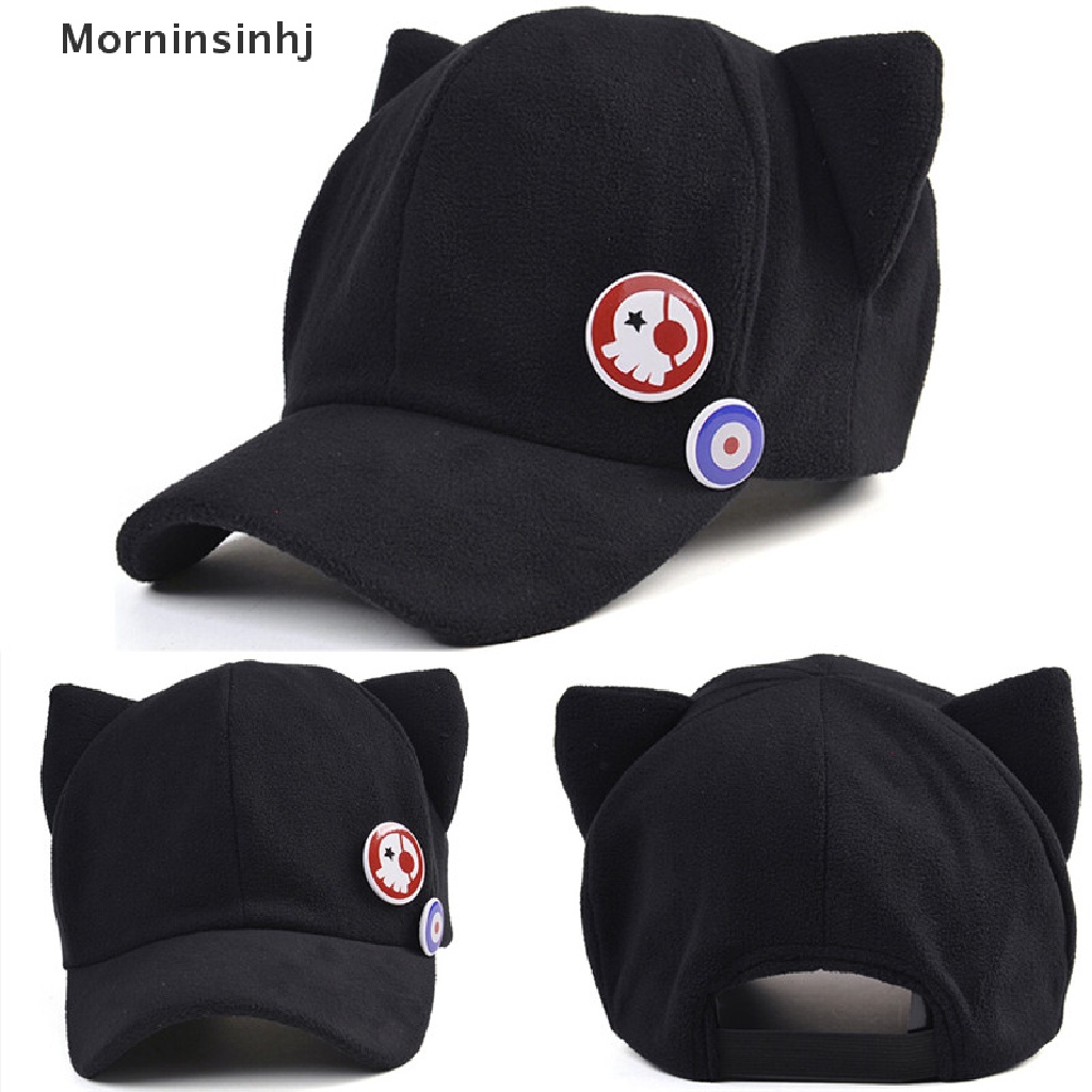 Mornin Anime Neon Genesis Evangelion EVA Asuka Langley Soryu Telinga Kucing Polar Fleece Cosplay Topi