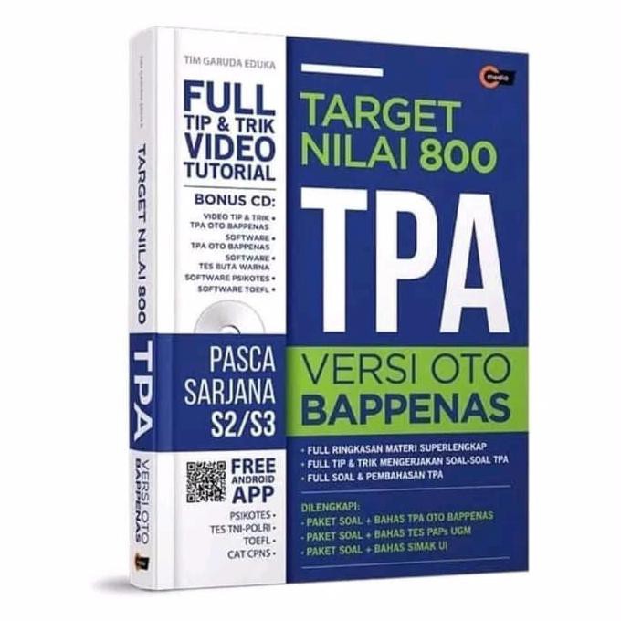 ORIGINAL Buku Target Nilai 800 TPA Versi OTO Bappenas