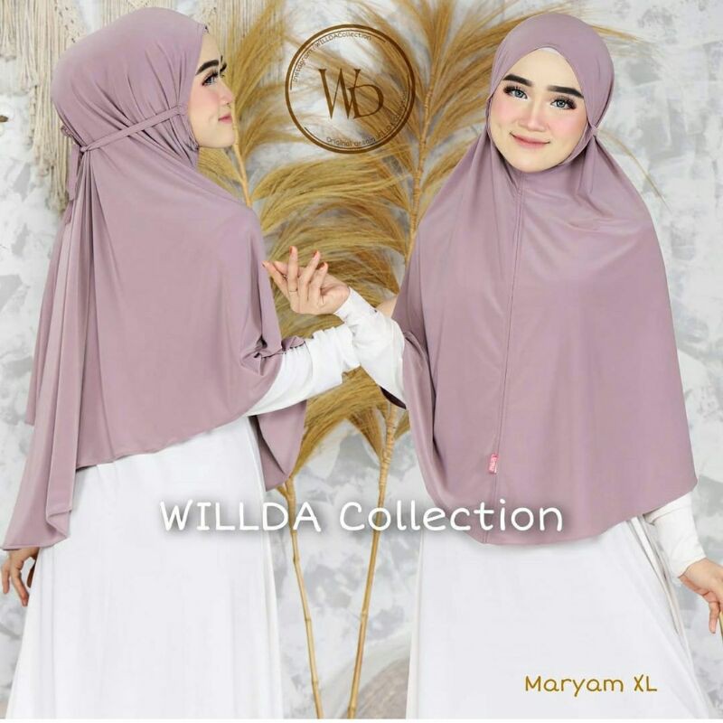 Size XL MARYAM WILLDA Collection Jilbab bergo Khimar Kerudung wilda