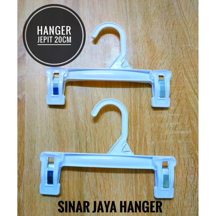 Hanger Jepit 20 cm | Gantungan Baju / Celana / Display Toko