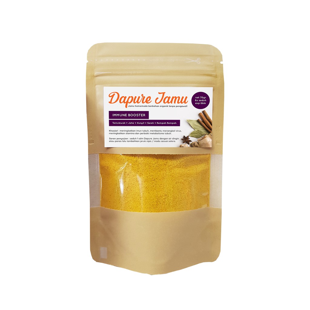 

3 pak DAPURE JAMU Immune Booster (Jamu Curcuma) Tanpa Pengawet, untuk imun, penangkal virus