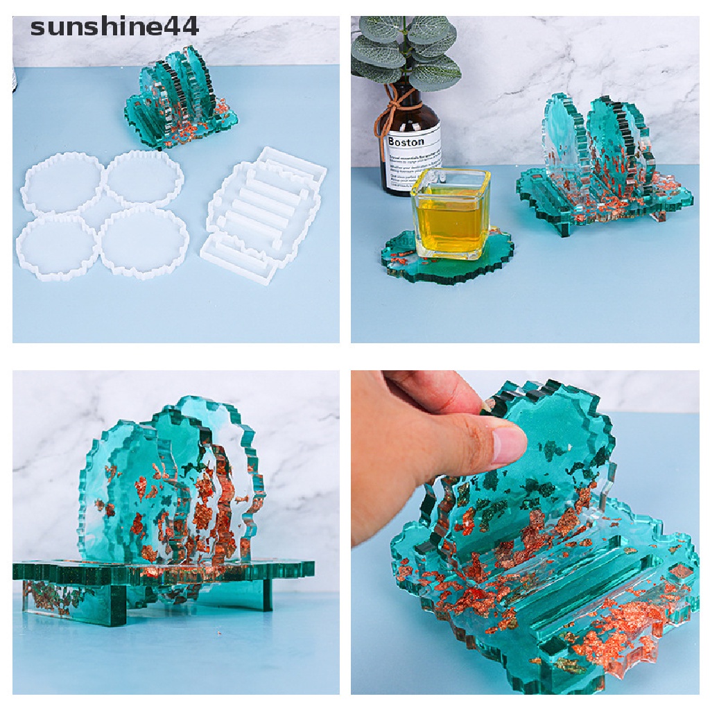 Sunshine Coaster / Tatakan Gelas Bahan Resin Untuk Dekorasi Rumah