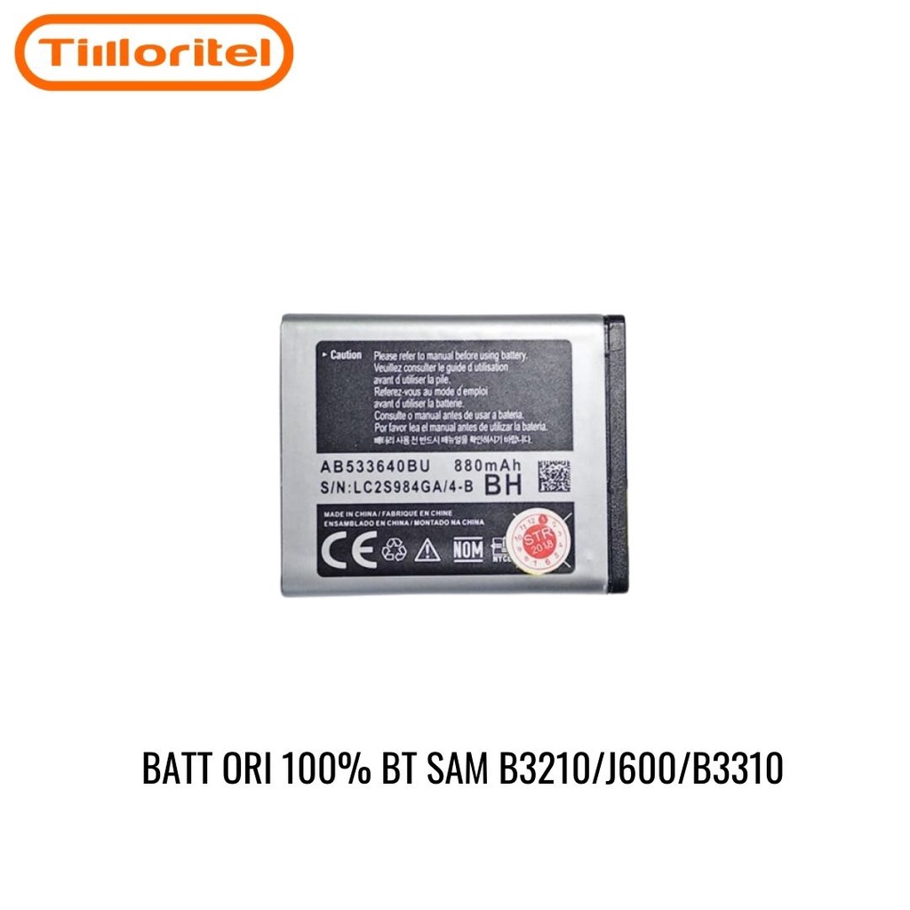 BATTERY ORI 100% BT SAM B3210/J600/B3310