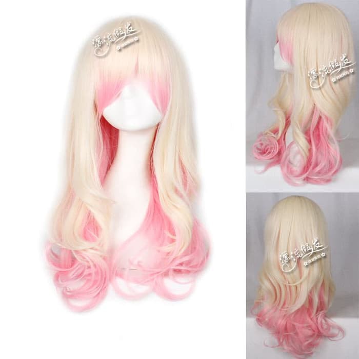 LOL-08 wig rambut palsu lolita cosplay harajuku daily two tone