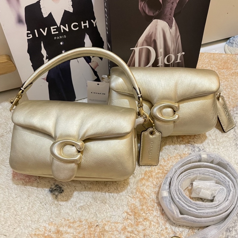 Coach Taby pillow soft gold