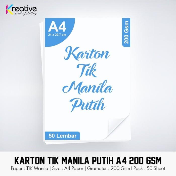 

Kertas Karton Tik (A4 / 200 Gsm / 1 Pack = 50 Lbr)