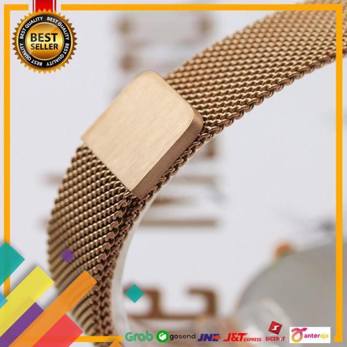 ON SALE.. JAM TANGAN WANITA / JAM MAGNET TANGGAL RANTAI FASHION WANITA ANALOG - HITAM ..TERBARU