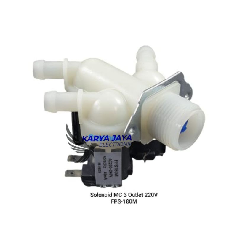 selenoid water inlet valve mesin cuci LG cabang 3 Front loading | triple