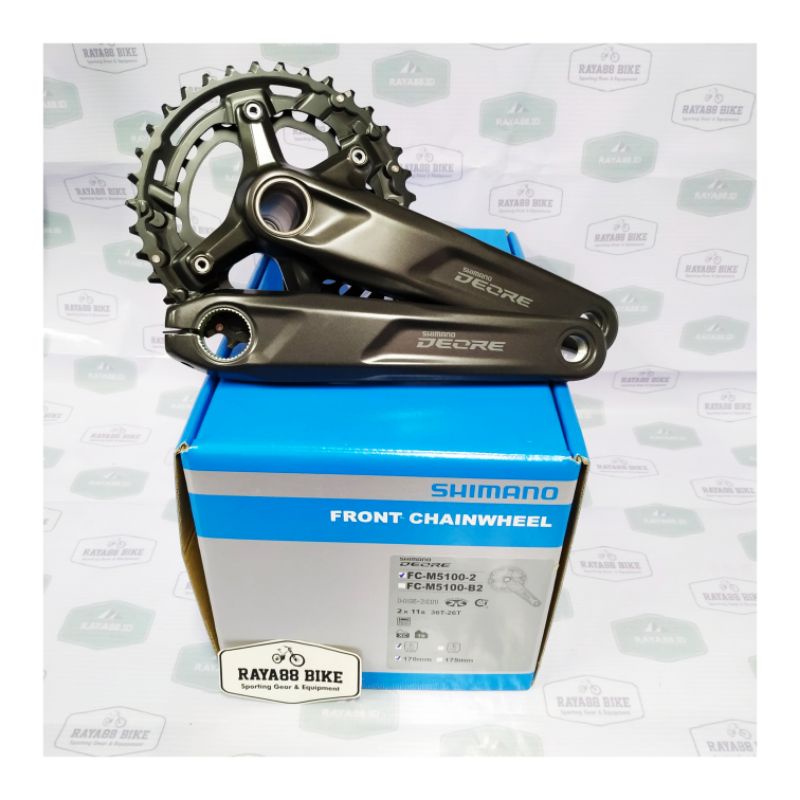 RAYA88 SHIMANO CRANK SET DEORE M5100 DOUBLE 26T-36T BNIB M5100 SINGLE 32T