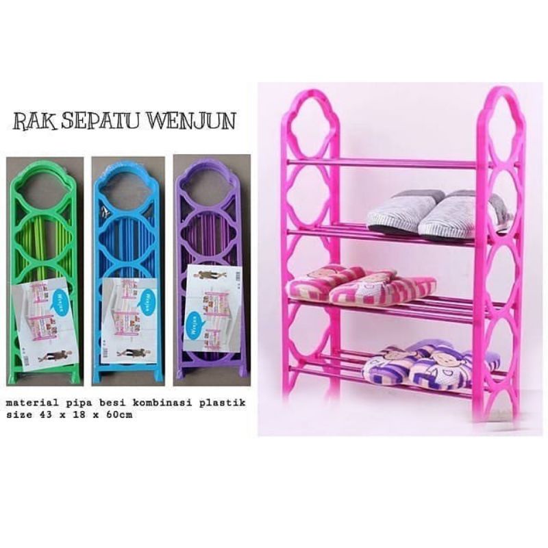 rak sepatu wenjun susun / rak sepatu plastik / rak sepatu susun 4