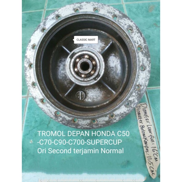 TROMOL DEPAN HONDA C50-C70-C90-C700-C800-SUPERCUP ORIGINAL