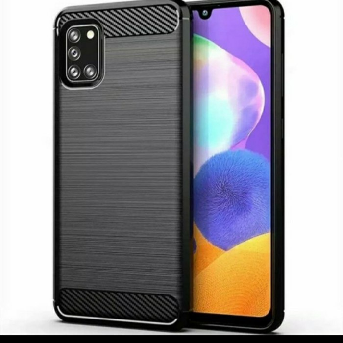 Case Slim Fit Carbon Samsung A31 A315F 6.4 inchi Softshell Fiber Multi Carbon Anti Melar