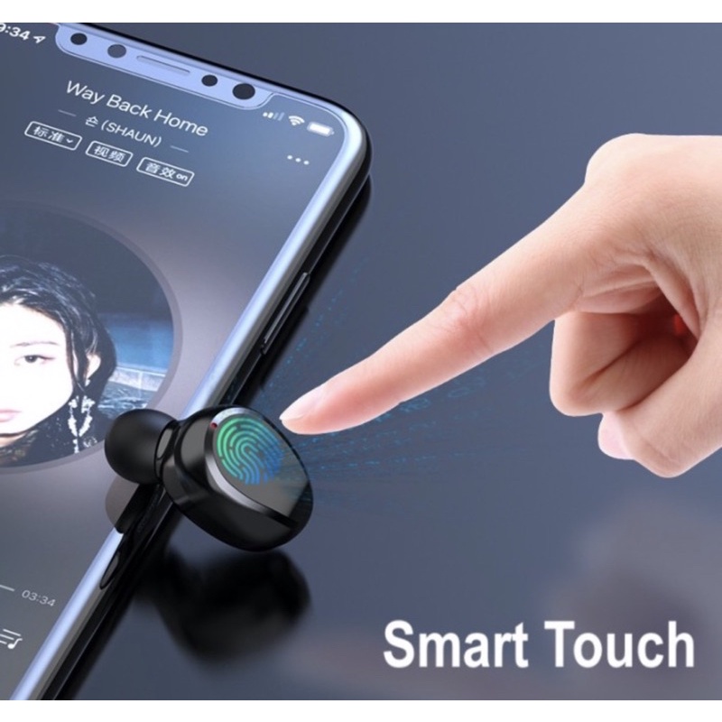 Headset - Earphone Bluetooth TWS F9 - 5.1 LED Display Smart touch Finger - Headset Bluetooth TWS F9