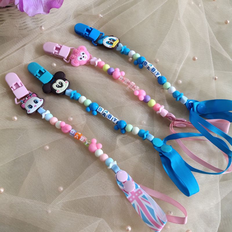 Tali Rantai Dot Empeng Bayi Teether Mainan Premium