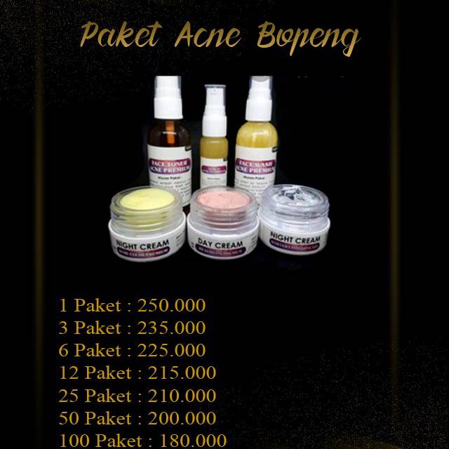 Paket acne dan bopeng (khusus jerawat parah dan wajah berpobeng)