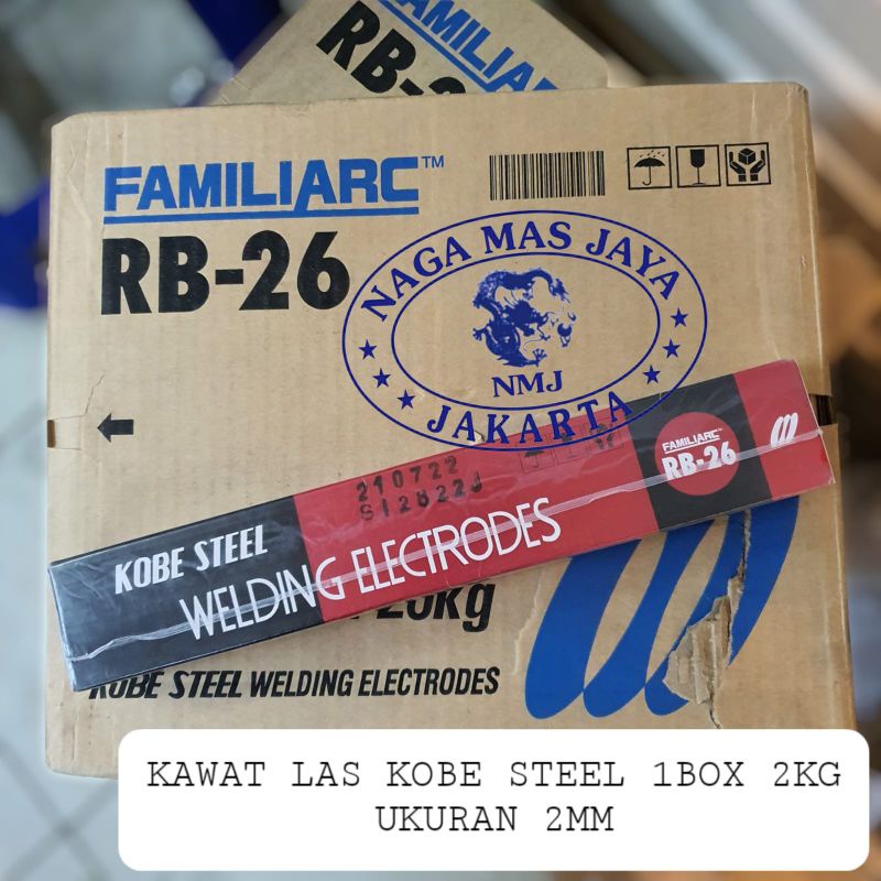 KAWAT LAS KOBE STEEL RB26 2MM / KAWAT LAS KOBE RB26-2MM / KAWAT LAS KOBE RB26 2 MM 2KG